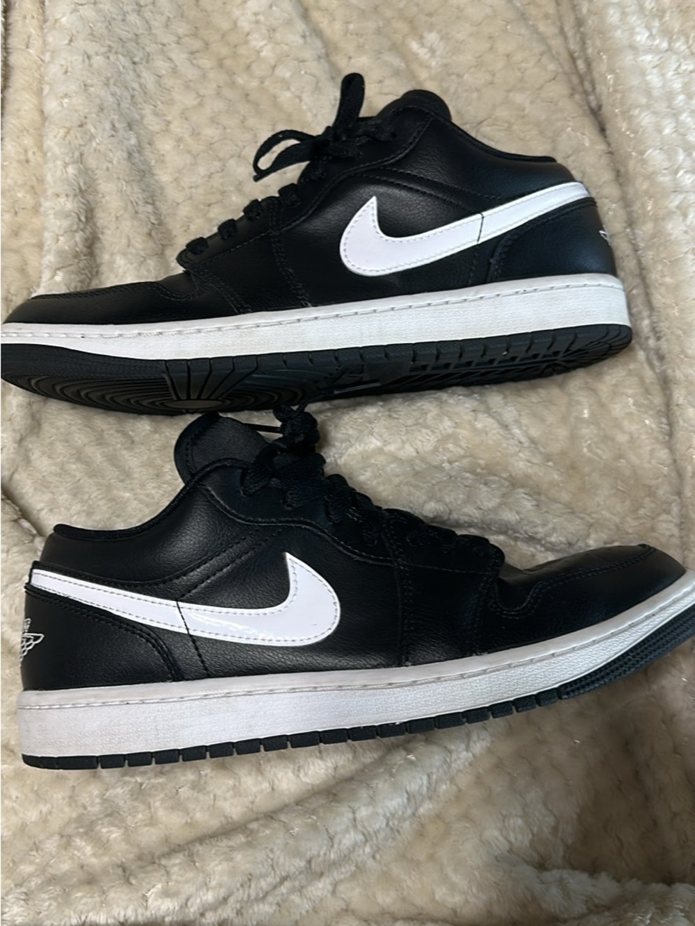 Jordan Low Top Sneakers - Black/White W9.5/M8 - Picture 2 of 4